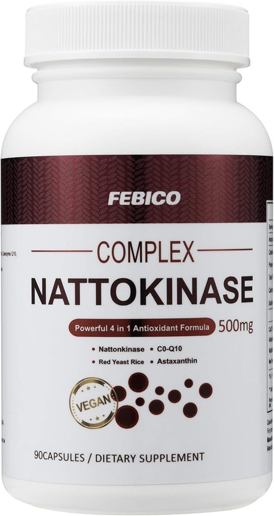 FEBICO Nattokinase Supplement 4-in-1, Pure 2000 FU of Enzyme,