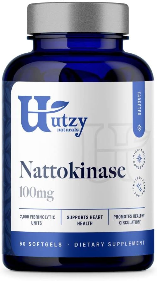 Utzy Naturals Nattokinase - 100mg High Absorption Liquid Softgel