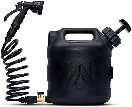 WaterPORT GoSpout 2 Gallon Portable Water Tank with Hose and Sprayer for Camping Showers